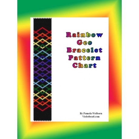 Rainbow Geo Bracelet Bead Pattern Chart