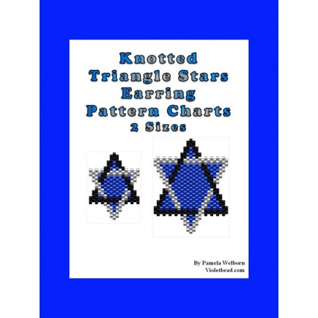 Knotted Triangle Stars Earrings Bead Pattern Chart