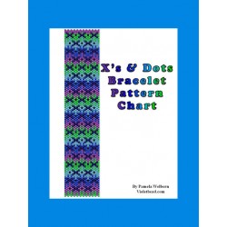 X's & Dots Bracelet Bead Pattern Chart