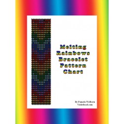 Melting Rainbow Bracelet Bead Pattern Chart